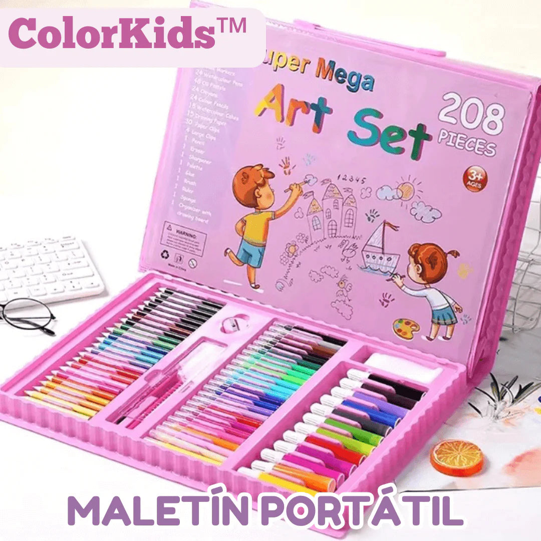 ColorKids™ Maletín de Arte con 208 piezas 🌈🎨