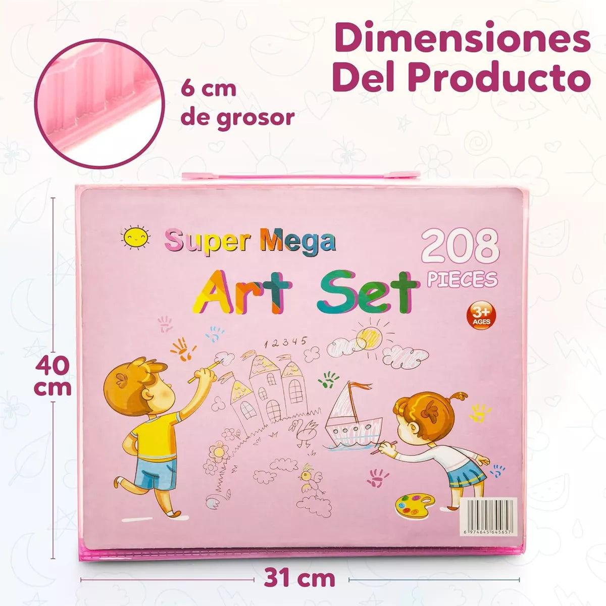 ColorKids™ Maletín de Arte con 208 piezas 🌈🎨