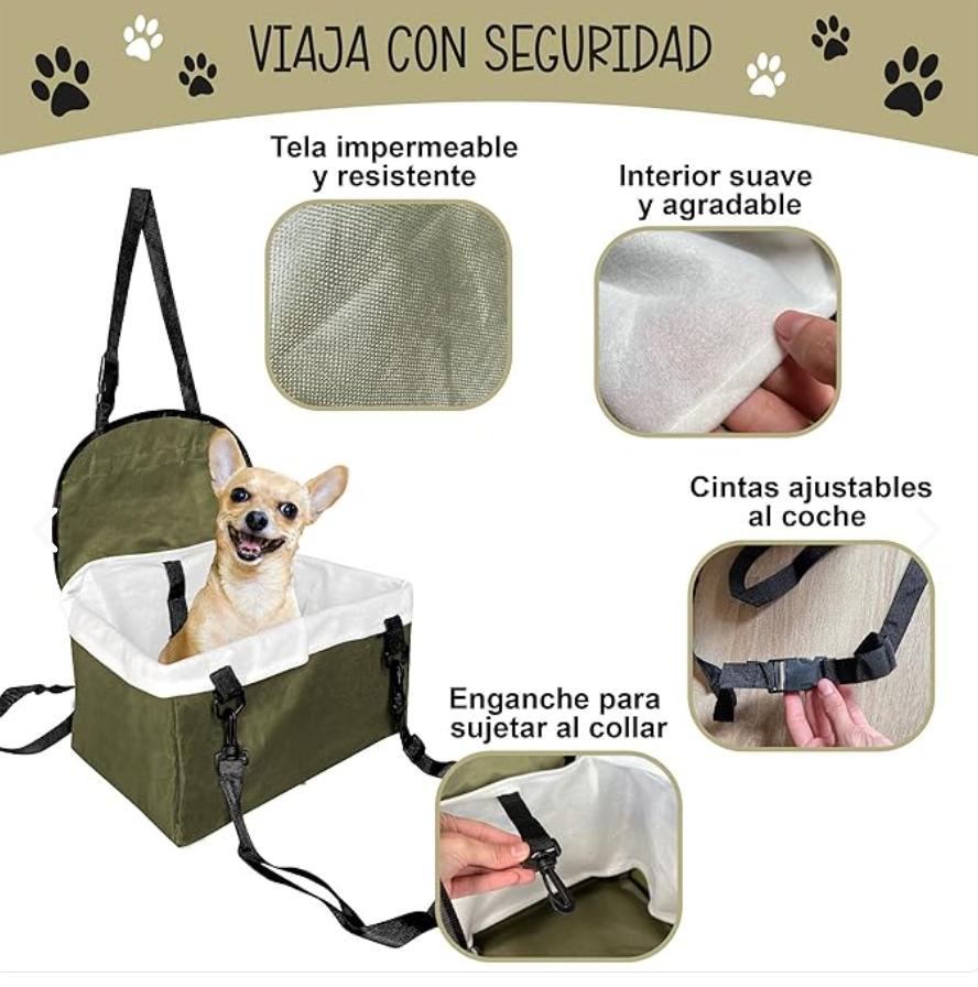 Asiento De Auto Para Tu Mascota Con Ultra Comodidad Anti-Estres + ¡ENVÍO GRATIS PROMOCIÓN CYBERDAY! 🎅🏼