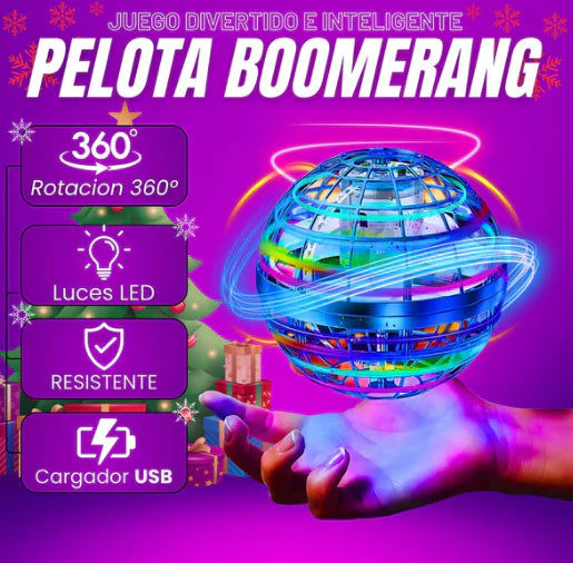 FlynovaPro® PELOTA BOOMERANG: ¡Esfera Voladora Con Luces Led/Sensor! 💜