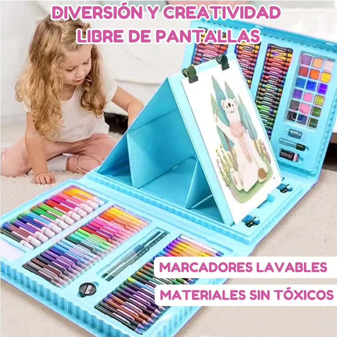 ColorKids™ Maletín de Arte con 208 piezas 🌈🎨